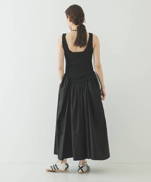 URBAN RESEARCH（アーバンリサーチ）の「ESTHE　RIB POPLIN DRESS（ワンピース・レディース・BLACK・S）」の9枚目の写真