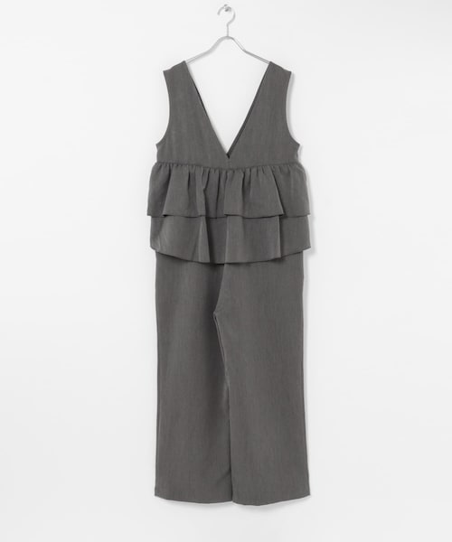 URBAN RESEARCH Sonny Label（アーバンリサーチサニーレーベル）の「『WEB限定』レイヤードフリルオールインワン（つなぎ/オールインワン・レディース・ブラック/グレー/ドット・36/38）」の2枚目の写真