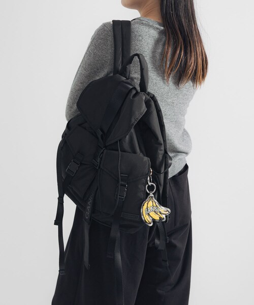 URBAN RESEARCH（アーバンリサーチ）の「GANNI　Recycled Tech Backpack（バックパック/リュック・レディース・Black・-）」の5枚目の写真