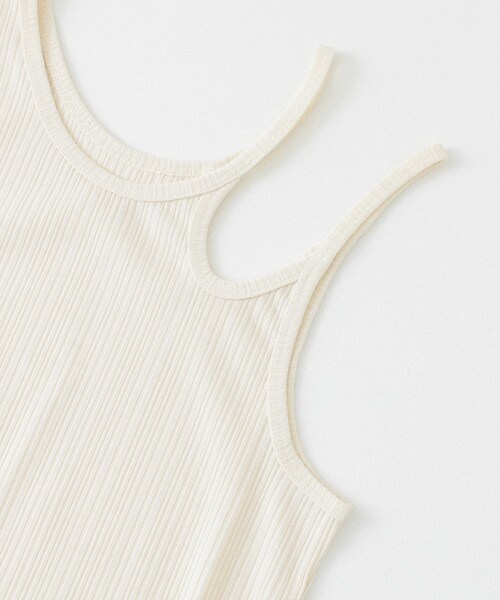 KBF（ケイビーエフ）の「アシメネックタンクトップ（タンクトップ・レディース・CHARCOAL/IVORY/ORG BROWN・one）」の8枚目の写真