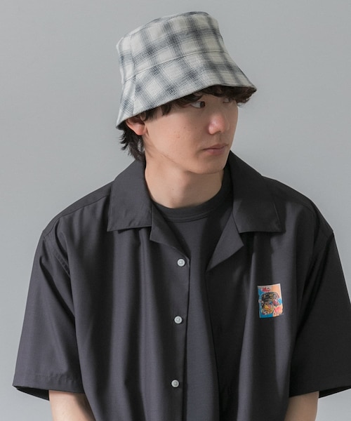 SENSE OF PLACE by URBAN RESEARCH（センスオブプレイスバイアーバンリサーチ）の「『ユニセックス』チェックバケットハットB（ハット・メンズ・BLACK/IVORY/NAVY・one）」の5枚目の写真