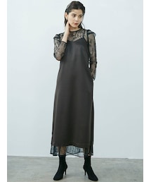 LAGUNAMOON | LADYレイヤードサテンキャミソールワンピース(ドレス)