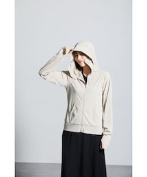 nissen | 高身長【読者モデルと一緒に作りました】トールさん設計接触冷感UVカット指穴付パーカー(パーカー)