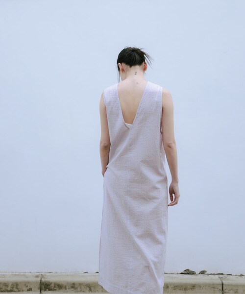 URBAN RESEARCH（アーバンリサーチ）の「new basic　インドコットンサッカーストライプワンピース（ワンピース・レディース・L.BEIGE/RED・FREE）」の20枚目の写真