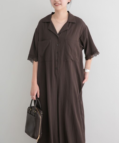 ITEMS URBANRESEARCH(アイテムズ アーバンリサーチ)の「レースドッキングオールインワン(つなぎ/オールインワン・レディース・BLK/D/BRN・Free)」の12枚目の写真