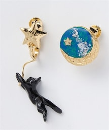 nissen | gargle（ガーグル）星を追うネコ（選べるピアス・イヤリング）(ピアス（両耳用）)