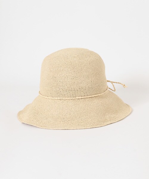 RODE SKO（ロデスコ）の「ペーパーコマ編みハット（ハット・レディース・NATURAL/L.PINK/BROWN・one）」の16枚目の写真