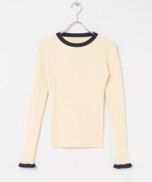 URBAN RESEARCH Sonny Label（アーバンリサーチサニーレーベル）の「静電防止フリルクルーネックリブニットPO（ニット/セーター）」