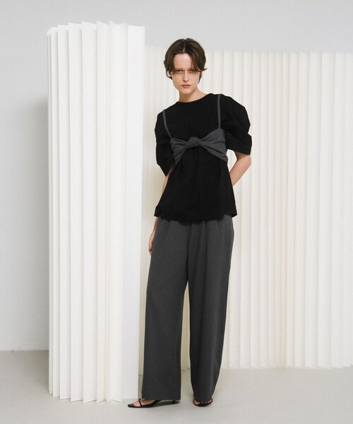 LAATO（ラート）の「puff shoulder big tee（Tシャツ/カットソー・レディース・インク/マロン/スカイ・Free）」の5枚目の写真