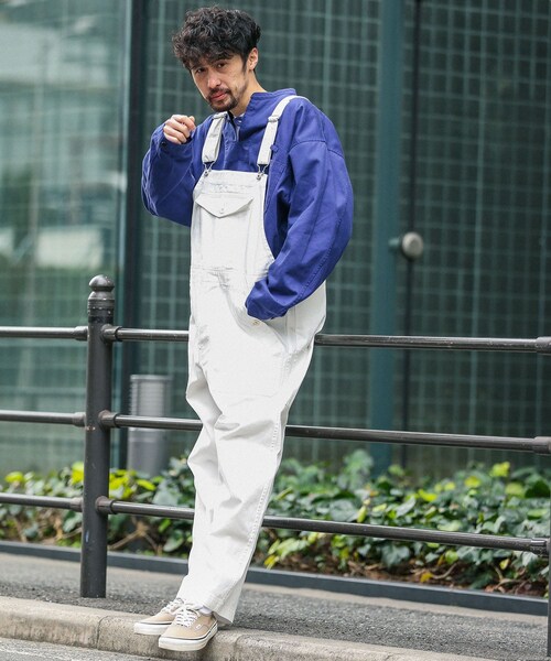 URBAN RESEARCH Sonny Label（アーバンリサーチサニーレーベル）の「ARMY TWILL　LightHerringbone Overall（つなぎ/オールインワン・メンズ・WHITE/NAVY・M/L）」の5枚目の写真