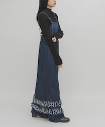 KBF | フリンジデニムキャミワンピース(ワンピース)