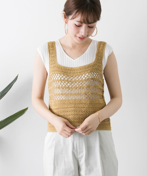 クロシェニットキャミソール∴