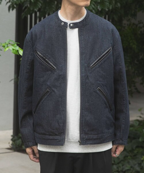ITEMS URBANRESEARCH（アイテムズ アーバンリサーチ）の「Denim Single Riders Jacket（デニムジャケット・メンズ・O.WSH/BLK・M/L）」の13枚目の写真