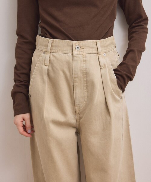 ADAM ET ROPE'(アダムエロペ)の「【WEB限定】・【サステナブル】ディープライズワイドデニム(デニムパンツ・レディース・ブラック系/ベージュ系/ブルー系・34/36/38)」の18枚目の写真