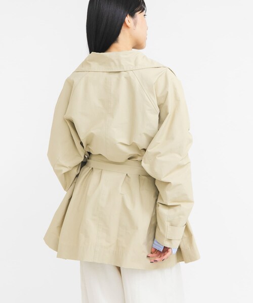 KBF（ケイビーエフ）の「テントラインBIGミドルコート（テーラードジャケット・レディース・BEIGE/BROWN/NAVY・One）」の17枚目の写真