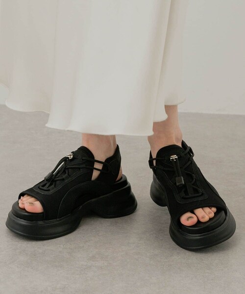 SENSE OF PLACE by URBAN RESEARCH(センスオブプレイスバイアーバンリサーチ)の「ボリュームソールドロストスポーツサンダル(サンダル・レディース・BLACK/IVORY/BEIGE・S/M/L)」の19枚目の写真