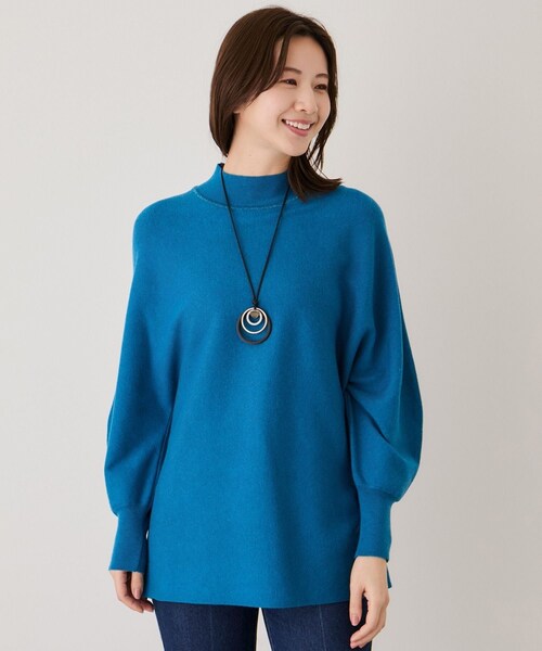 Jayro（ジャイロ）の「ボリュームスリーブチュニック（ニット/セーター・レディース・グレー/ホワイト系/ネイビー/ブルー系/ワイン・F）」の4枚目の写真