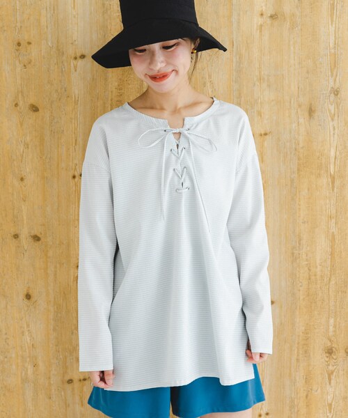 URBAN RESEARCH ROSSO（アーバンリサーチロッソ）の「F by ROSSO　撥水カバーアップ（シャツ/ブラウス・レディース・L/GRAY/BROWN・FREE）」の5枚目の写真