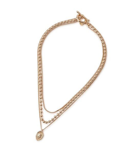 VIS（ビス）の「ダブルチェーンコインネックレス（ネックレス・レディース・ゴールド/シルバー・F）」の6枚目の写真