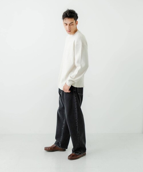 URBAN RESEARCH（アーバンリサーチ）の「13.5oz DENIM WIDE PANTS（デニムパンツ・メンズ・INDIGO/LT INDIGO/BLACK・S/M/L）」の14枚目の写真