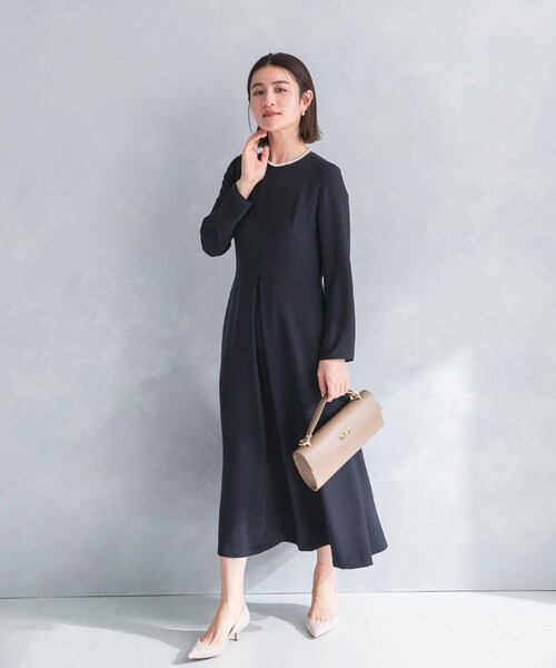URBAN RESEARCH ROSSO（アーバンリサーチロッソ）の「kaene　シフォン合わせロングワンピース（ワンピース・レディース・beige/navy・M）」の15枚目の写真