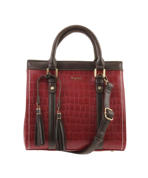 RUNWAY channel SELECTION（ランウェイチャンネルセレクション）の「【Ungrid】クロコ型押しマグネットバッグ（ハンドバッグ・レディース・ブラック/ワイン/キャメル/ダークブラウン・F）」の12枚目の写真