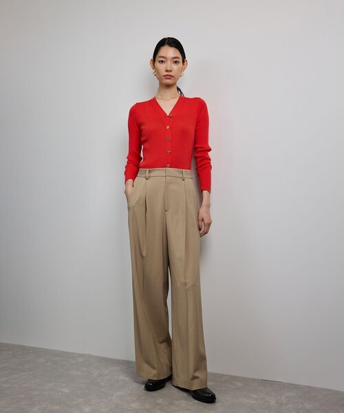 ROPE'（ロペ）の「ワンタックストレートワイドパンツ【REGGIANI（レッジアーニ）】（その他パンツ・レディース・ブラック/ベージュ・36/38/40）」の8枚目の写真