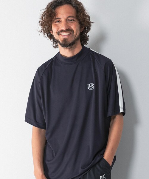 URBAN RESEARCH Sonny Label（アーバンリサーチサニーレーベル）の「OOPS　吸水速乾ラインモックネックTシャツ（Tシャツ/カットソー・メンズ・OFF/BLACK/DARK NAVY・M/L/XL）」の4枚目の写真