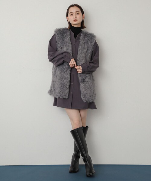 SENSE OF PLACE by URBAN RESEARCH(センスオブプレイスバイアーバンリサーチ)の「『Shortサイズあり』タックシャツワンピース(ワンピース・レディース・CHARCOAL/BEIGE/ORANGE・Short/one)」の13枚目の写真