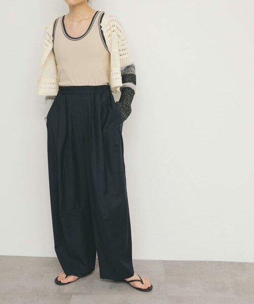 KBF（ケイビーエフ）の「バイカラータンクトップ（タンクトップ・レディース・L.BEIGE/BLUE GRAY/D.BROWN・one）」の16枚目の写真