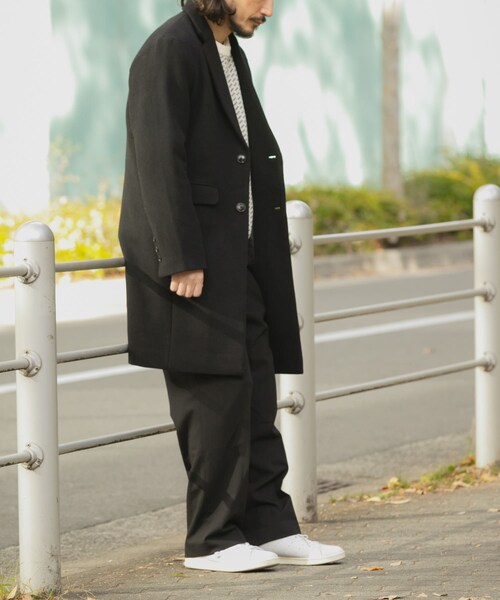 ITEMS URBANRESEARCH(アイテムズ アーバンリサーチ)の「ウールブレンドチェスターコート(チェスターコート・メンズ・GRY/NVY/BLK・M/L)」の8枚目の写真