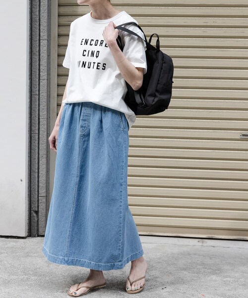 URBAN RESEARCH DOORS（アーバンリサーチドアーズ）の「FORK&SPOON　綿麻デニムスカート（デニムスカート・レディース・USED/ONEWASH・1/2）」の9枚目の写真