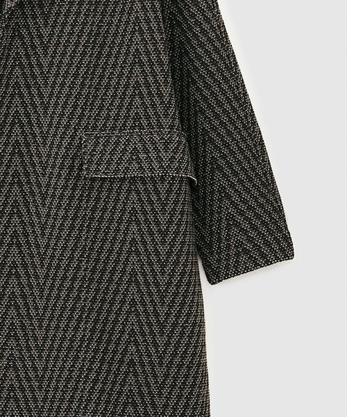 ROPE'（ロペ）の「【COOHEM】HERRINGBONE TWEED COAT(コーヘン/ヘリンボーンツイードコート)（ノーカラージャケット・レディース・ブラック系/グレー・F）」の9枚目の写真