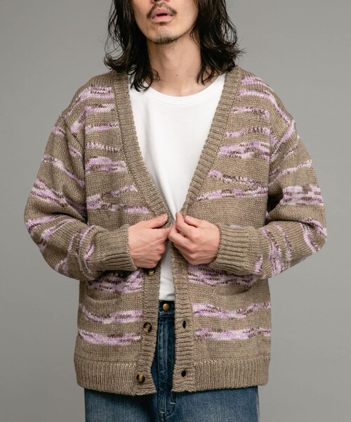 URBAN RESEARCH Sonny Label（アーバンリサーチサニーレーベル）の「ウール混スペースダイニットカーディガン（カーディガン/ボレロ・メンズ・ブラック/ネイビー/ベージュ・M/L）」の20枚目の写真