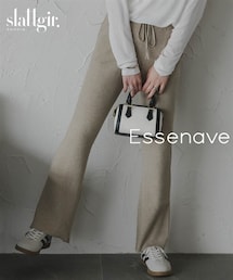 nissen | 高身長　ニットフレアパンツ（セットアップ対応）（トールサイズ）Essenave(パンツ)