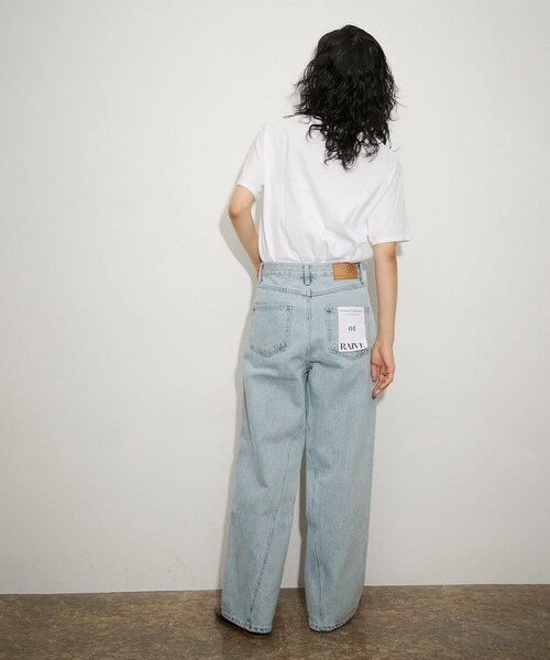 [RAIVE] Stripe Straight Denim Pants ☆送料込☆ ADAM ET ROPE'（アダムエロペ）の「【RAIVE】STRIPE DYEING