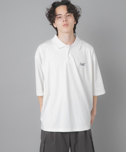 SENSE OF PLACE by URBAN RESEARCH（センスオブプレイスバイアーバンリサーチ）の「『別注』Converse×SENSE OF PLACE　JACK PURCELLポロシャツ（ポロシャツ・メンズ・WHITE/BLACK/BLUE・M/L）」の6枚目の写真