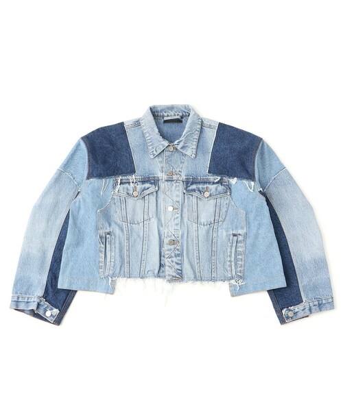 ADAM ET ROPE'(アダムエロペ)の「【QUIITO】REMAKE PT DENIM JK BL(デニムジャケット・レディース・ネイビー/ネイビー系/ブルー/ブルー系・36/38/F)」の17枚目の写真