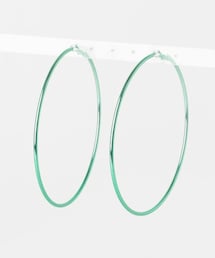 ビッグカラーメタルフープピアス