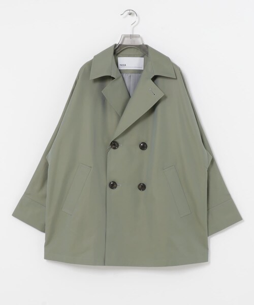 URBAN RESEARCH（アーバンリサーチ）の「TICCA　MINI テントトレンチコート（ステンカラーコート・レディース・BEIGE/KHAKI・1）」の2枚目の写真