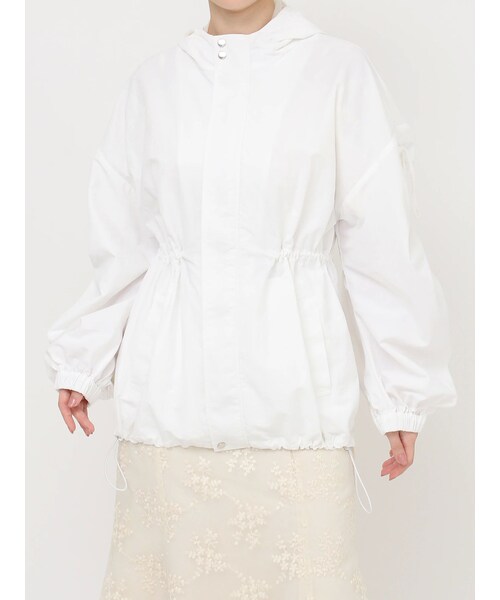 RESEXXY（リゼクシー）の「トラックジャンパーコート（マウンテンパーカー・レディース・ホワイト/ブラック・F）」の4枚目の写真