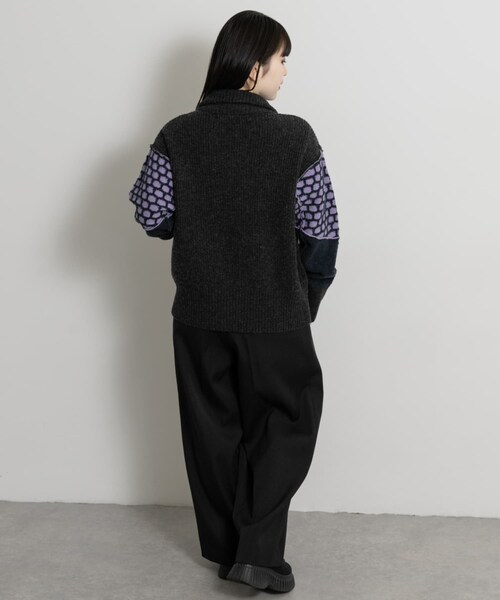 THE GOODLAND MARKET（ザグッドランドマーケット）の「cwtch　MIX PATTERND KNIT（ニット/セーター・レディース・GREY/BROWN・FREE）」の22枚目の写真