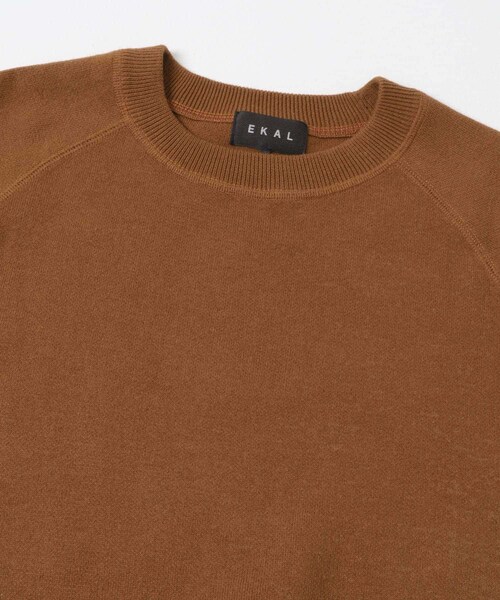 EKAL（エカル）の「ドライニットプルオーバー（ニット/セーター・メンズ・グレージュ/ブラウン/ネイビー・M/L）」の14枚目の写真