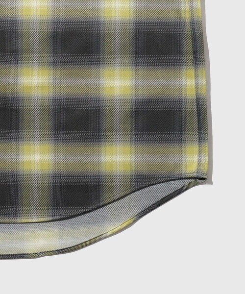 ADAM ET ROPE'（アダムエロペ）の「《別注》【KANEMASA PHIL. / カネマサ フィル】28G Ombre Check Modest Shirt（シャツ/ブラウス・メンズ・ブラック/ブルー系/イエロー・L/M）」の18枚目の写真