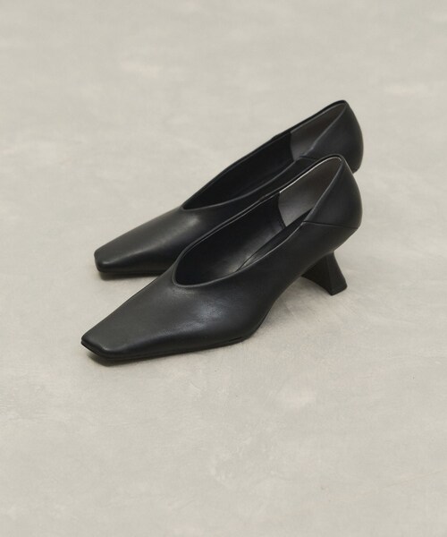 ADAM ET ROPE'（アダムエロペ）の「変形ヒール甲深パンプス（パンプス・レディース・ブラック/オフホワイト・23.0/23.5/24.0/24.5）」の7枚目の写真
