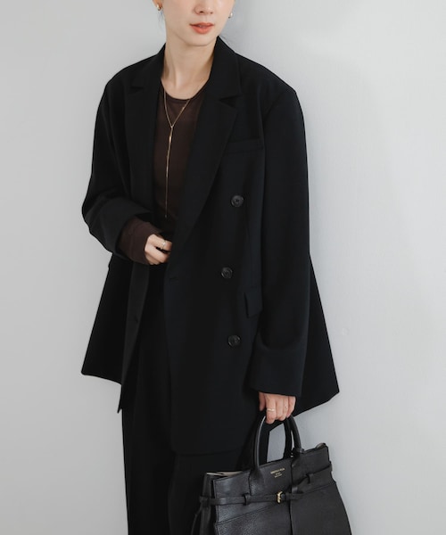 URBAN RESEARCH（アーバンリサーチ）の「ウールブレンドテーラードジャケット（テーラードジャケット・レディース・GRY STRIPE/BLACK・36/38）」の9枚目の写真