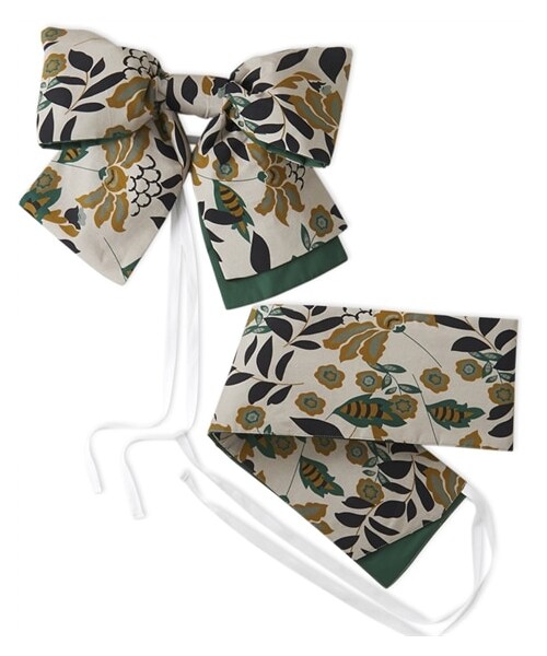 nissen（ニッセン）の「＜大きいサイズ＞花柄つくり帯 GEVS.（和装小物・レディース・オフベージュ系/モカ系・L~5L相当/6L~10L相当）」の2枚目の写真