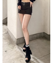 GYDA | カーゴポケットスカートライクショートパンツ(スカート)