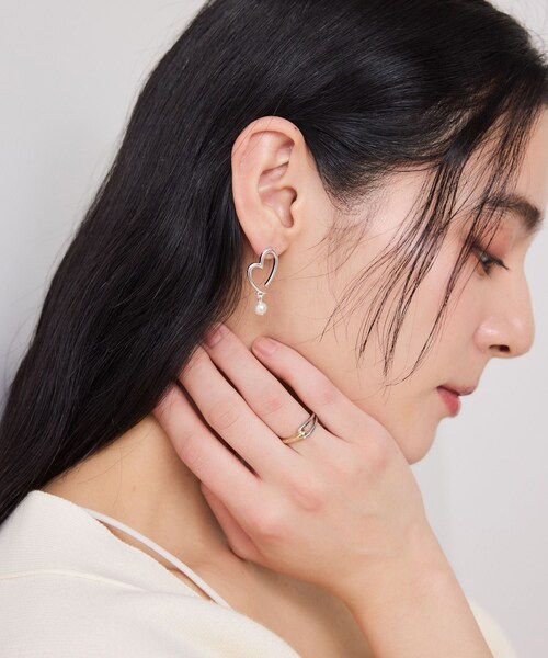 VIS(ビス)の「揺れパールハートピアス(ピアス(両耳用)・レディース・ゴールド/シルバー・F)」の18枚目の写真