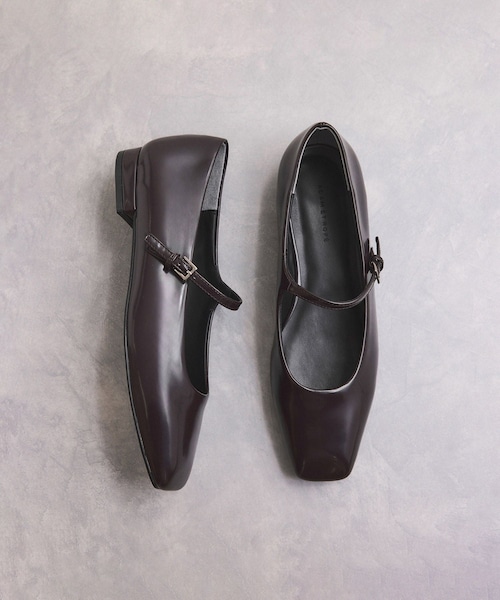 ADAM ET ROPE'（アダムエロペ）の「メリージェーンスクエアパンプス（パンプス・レディース・ブラック/ダークブラウン・23.0/23.5/24.0/24.5）」の6枚目の写真